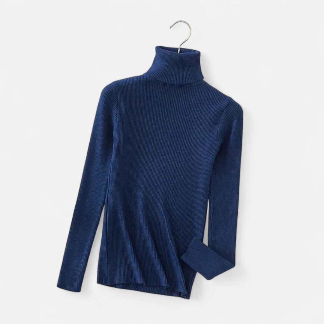 Womens Cashmere Sweater Turtleneck Slim Fit