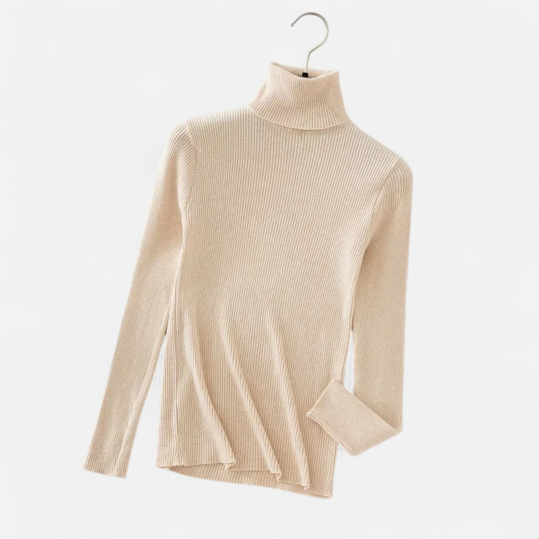 Womens Cashmere Sweater Turtleneck Slim Fit