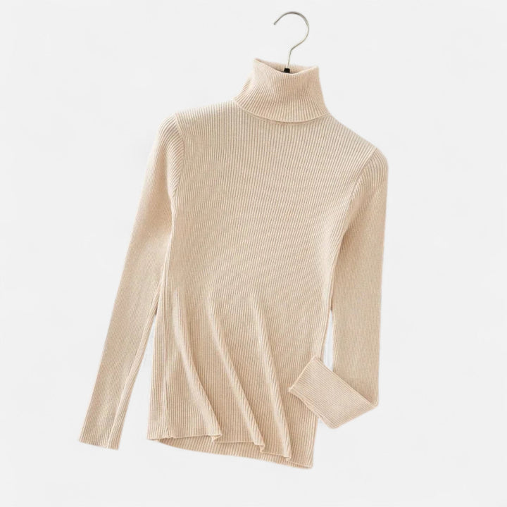 Womens Cashmere Sweater Turtleneck Slim Fit