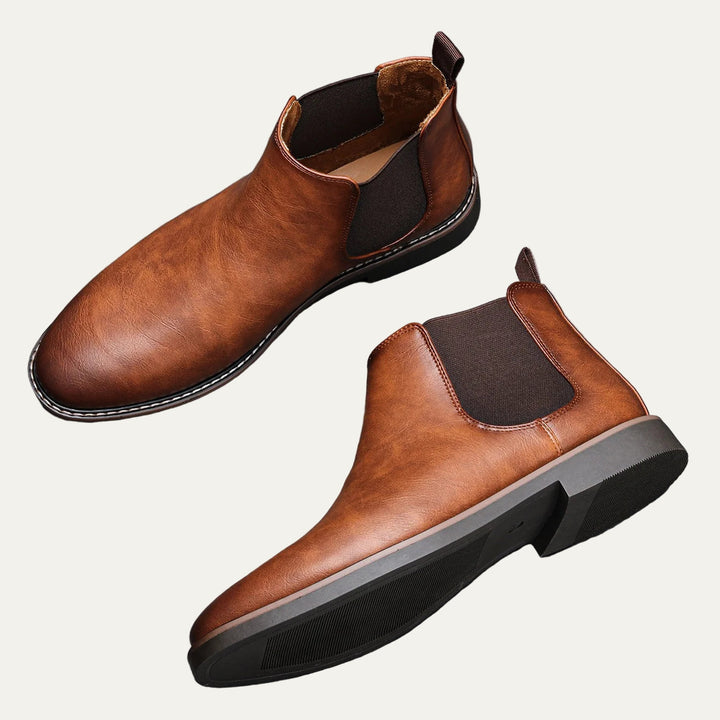 Mens Chelsea Boots Smooth Leather Classic Style