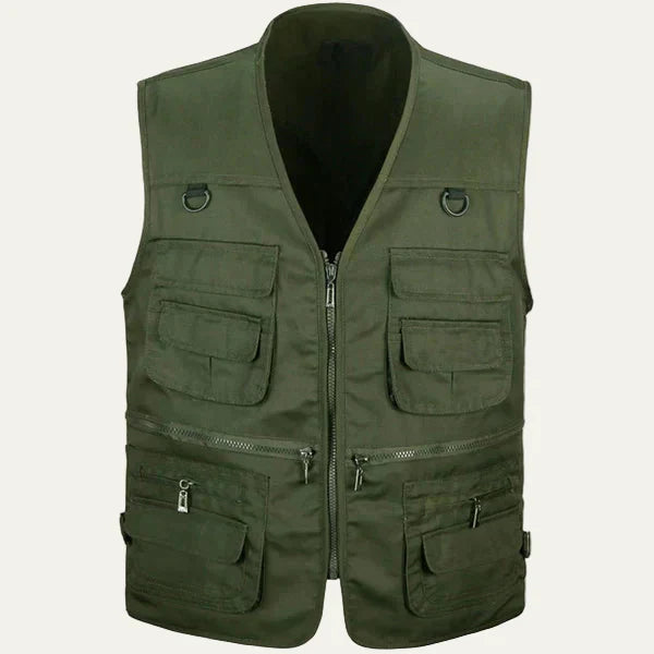 Mens Utility Vest Multi Pocket Functional Fit