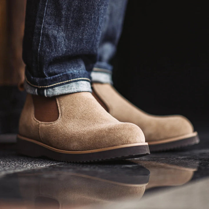 Mens Chelsea Shoes Suede Street Style