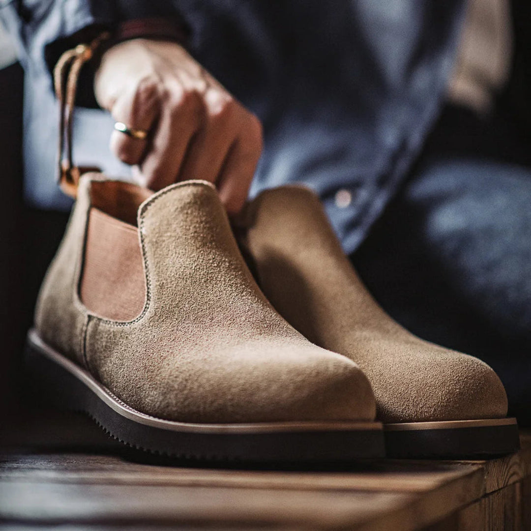 Mens Chelsea Shoes Suede Street Style