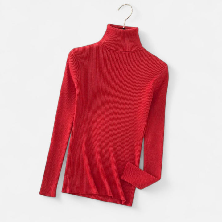 Womens Cashmere Sweater Turtleneck Slim Fit