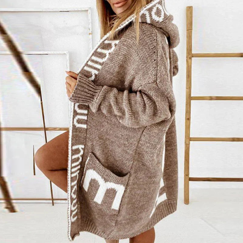 Womens Cozy Cardigan Knit Comfortable Relaxed Fit