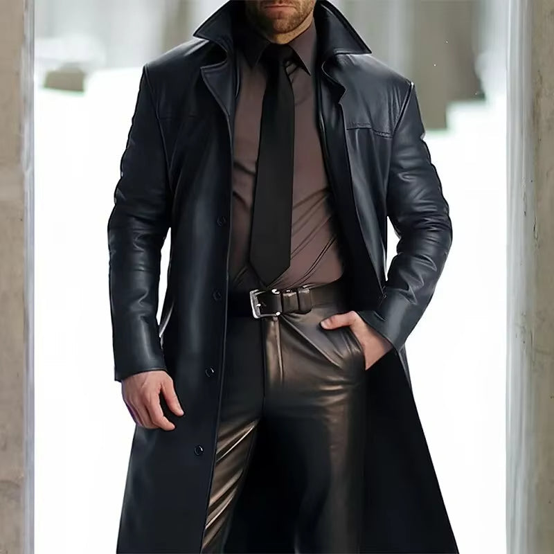 Mens Tall Overcoat Warm Winter Wool Blend