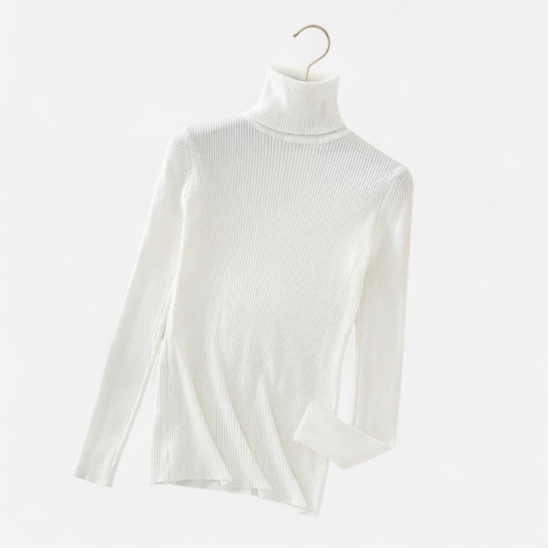 Womens Cashmere Sweater Turtleneck Slim Fit