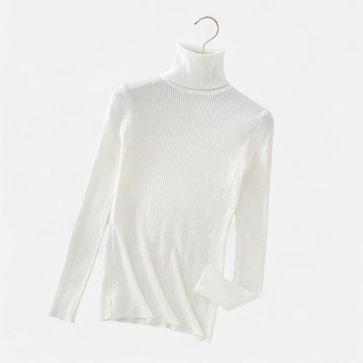 Womens Cashmere Sweater Turtleneck Slim Fit