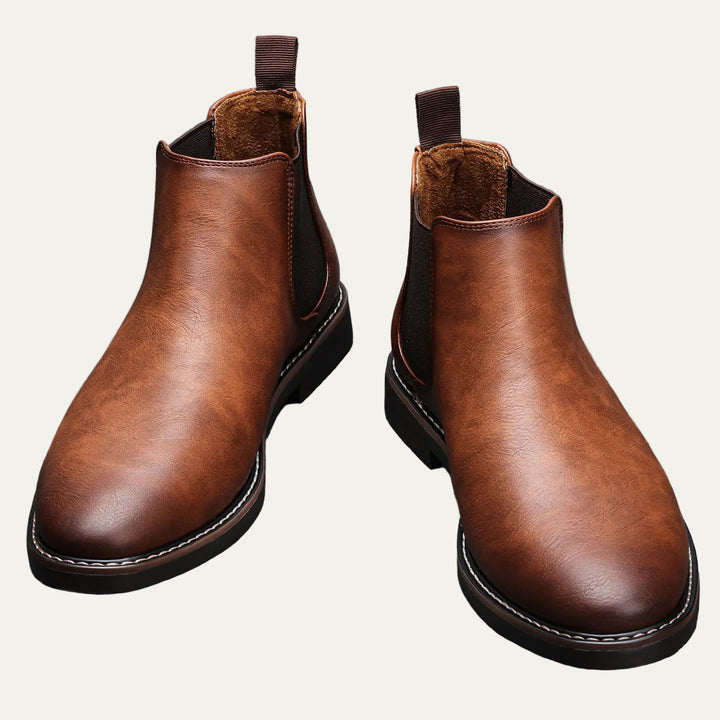 Mens Chelsea Boots Smooth Leather Classic Style