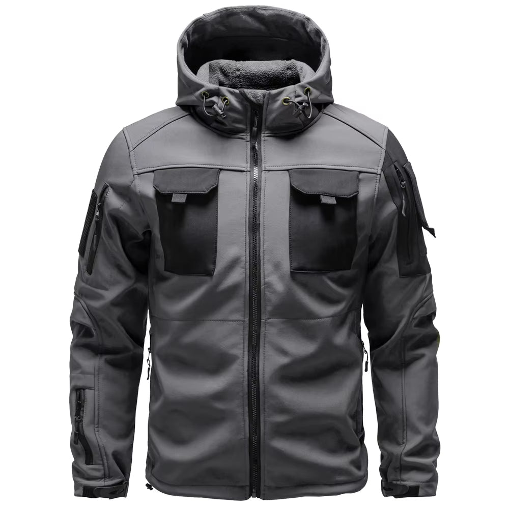 Mens Military Jacket Waterproof Multiple Pockets