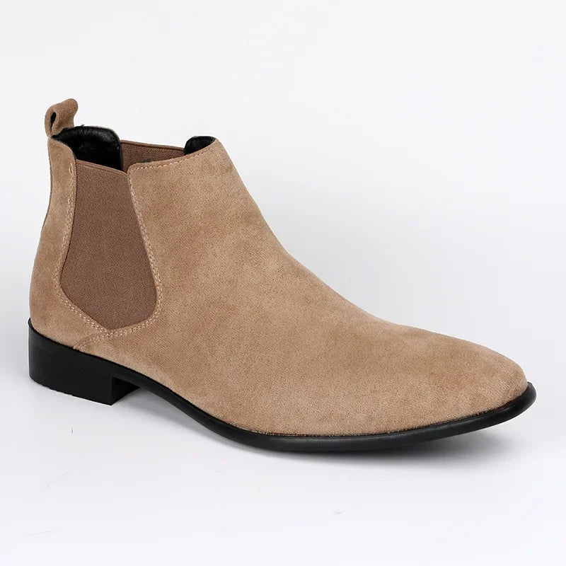 Mens Ankle Boots with Elastic Side Panels - BritishMode