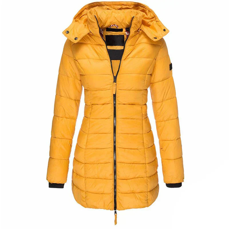 Womens Hooded Down Jacket Insulated Winter Fit