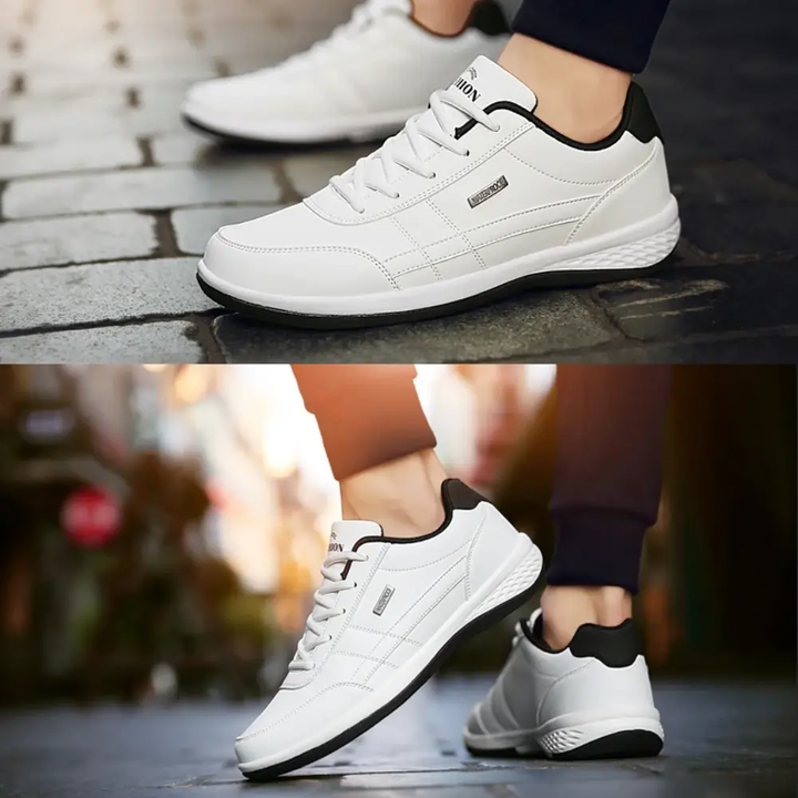 Mens Orthopedic Leather Sneakers Supportive Breathable