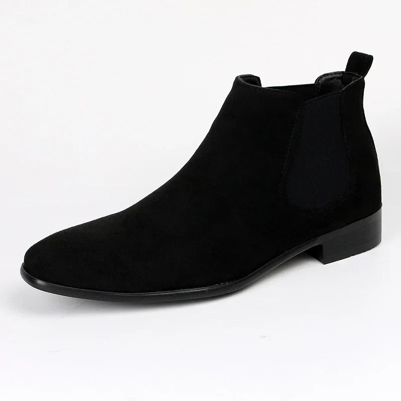 Mens Ankle Boots with Elastic Side Panels