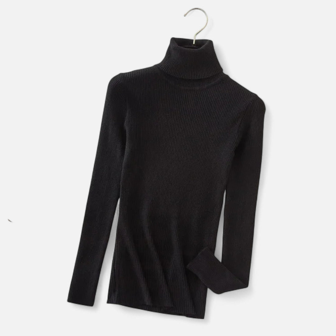 Womens Cashmere Sweater Turtleneck Slim Fit