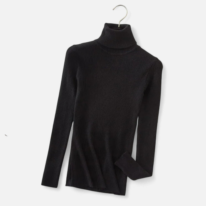 Womens Cashmere Sweater Turtleneck Slim Fit