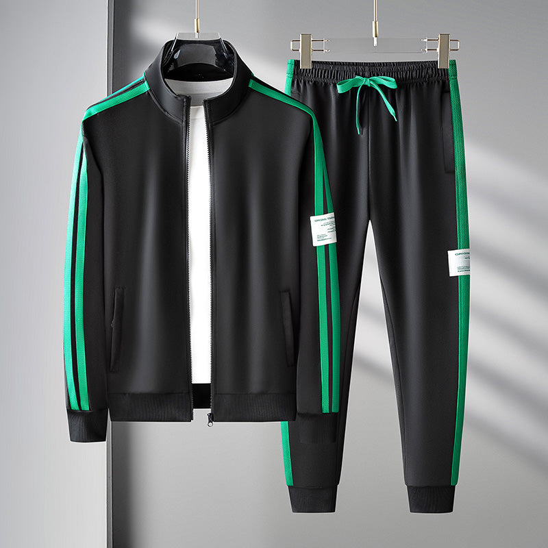 Mens Tracksuit Set Polyester Athletic Fit - BritishMode