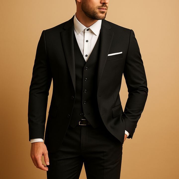 Mens Three-Piece Suit Slim Fit Blazer and Pants