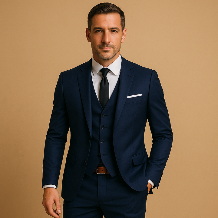 Mens Three-Piece Suit Slim Fit Blazer and Pants