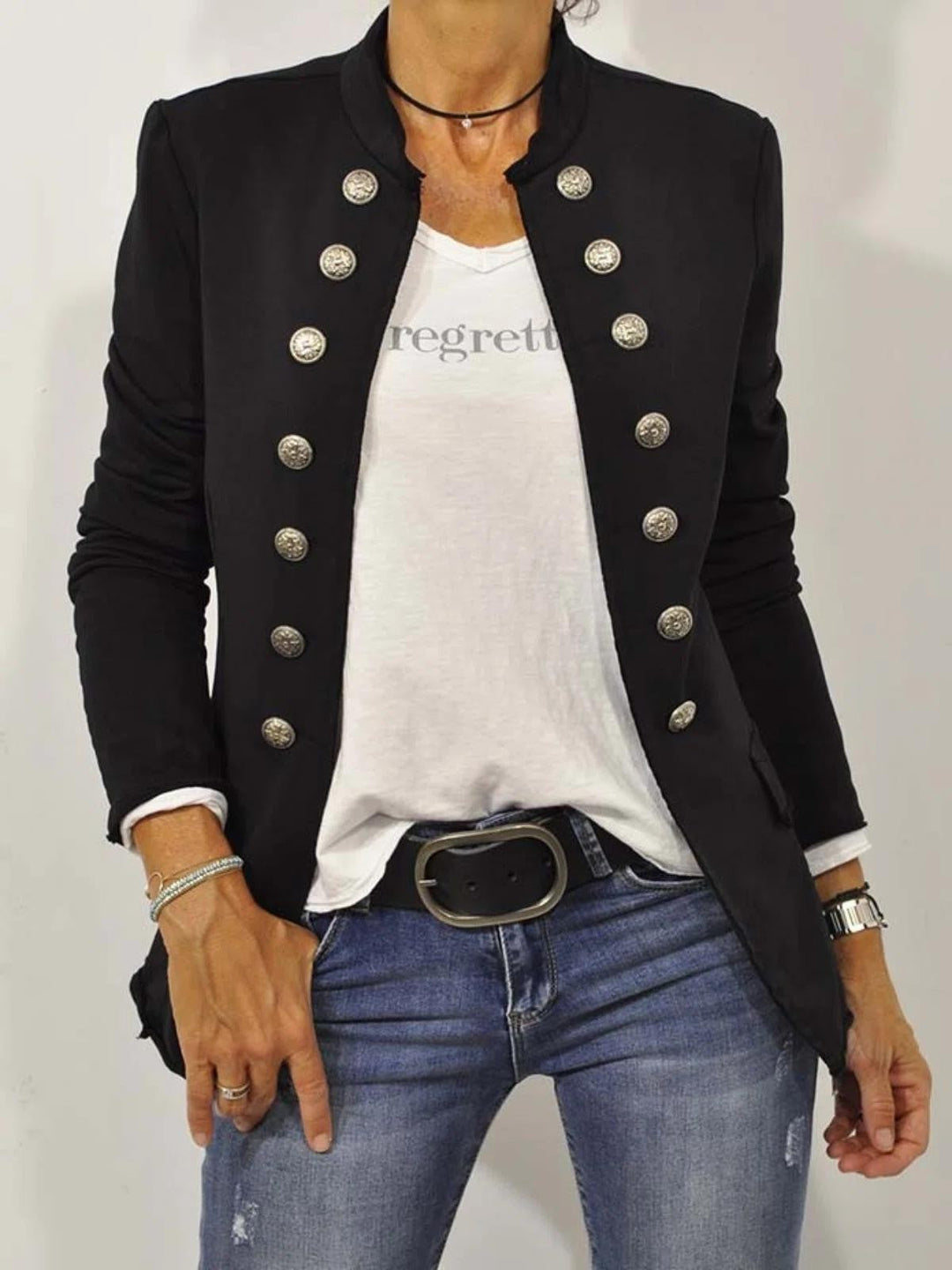 Womens Military Style Jacket Classic Fit - BritishMode