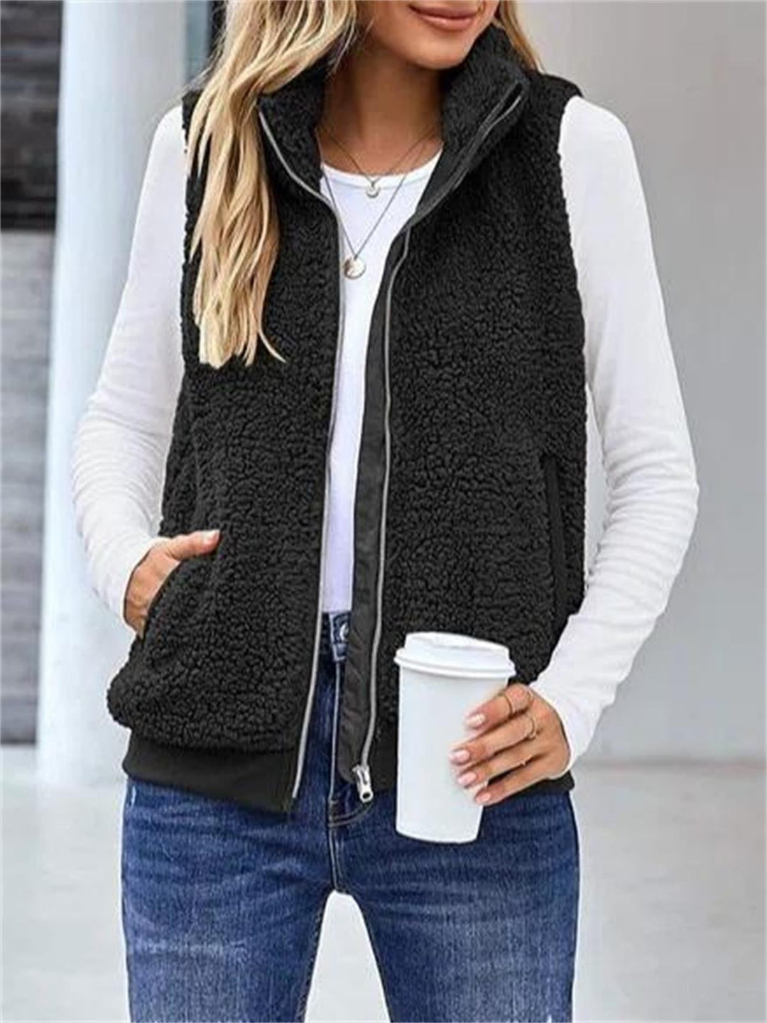 Womens Fleece Jacket Full Zip Warm - BritishMode