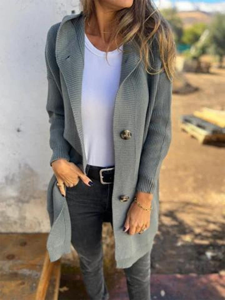 Womens Hooded Cardigan Cozy Oversized Fit