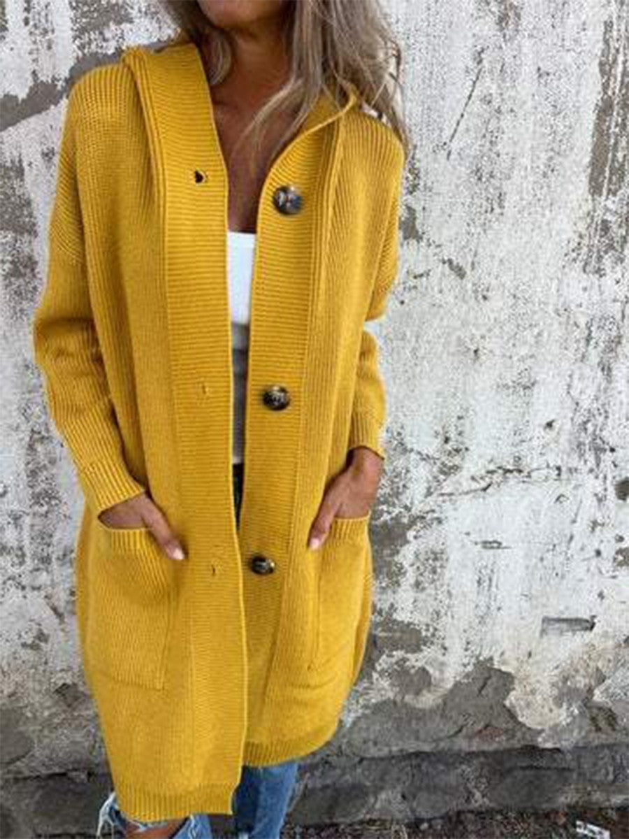 Womens Hooded Cardigan Cozy Oversized Fit