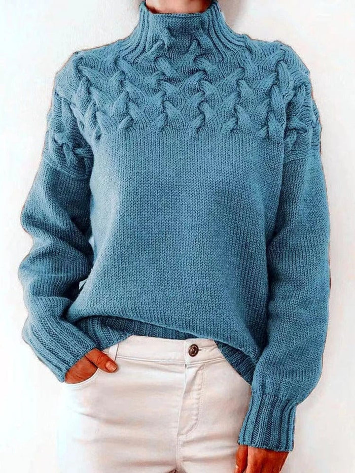 Womens Knit Sweater Wool Blend Warm Fit