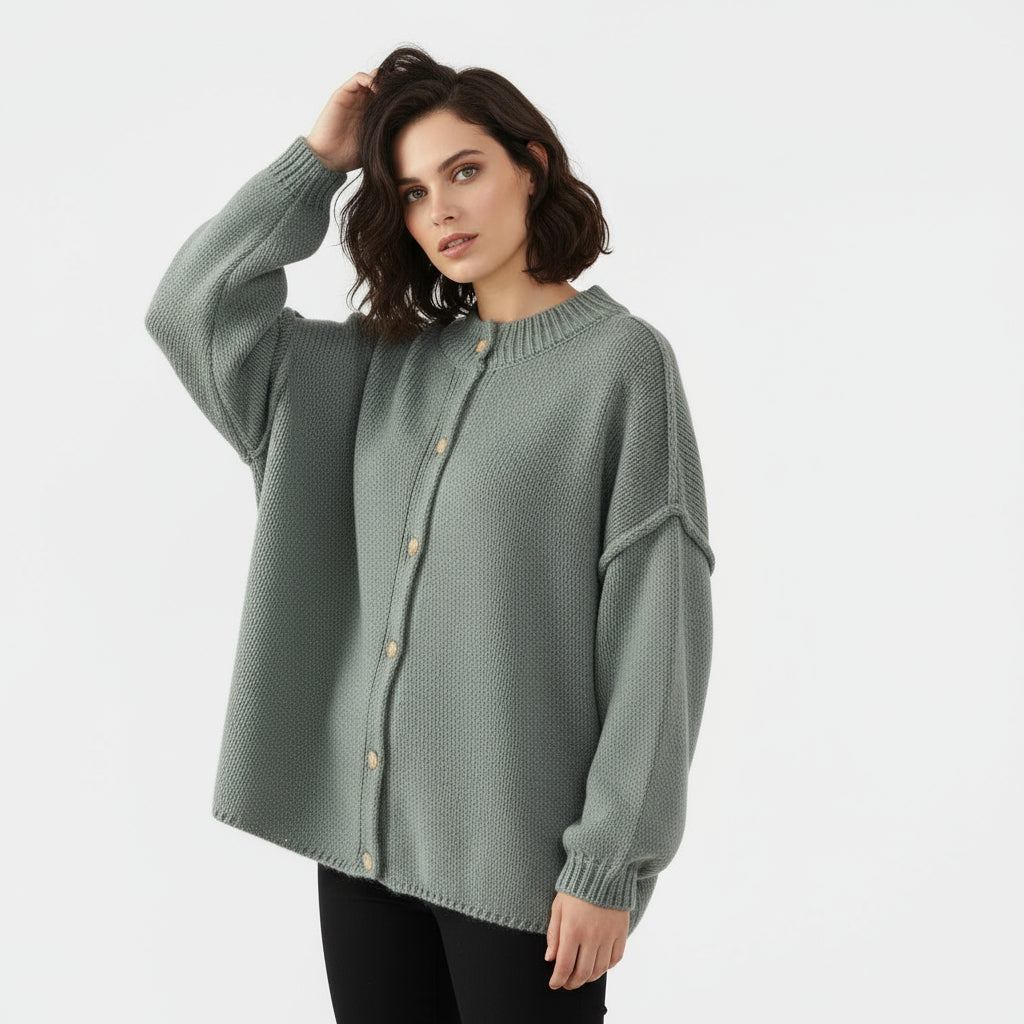 Womens Cardigan Sweater Open Front Cozy Fit