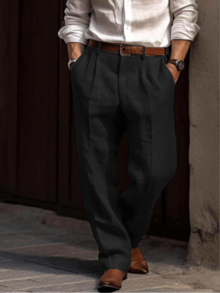 Mens Linen Pants Comfort Fit Elegant Style
