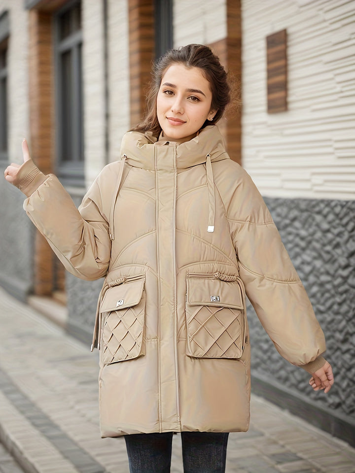Womens Puffer Coat Insulated Warm Fit Winter