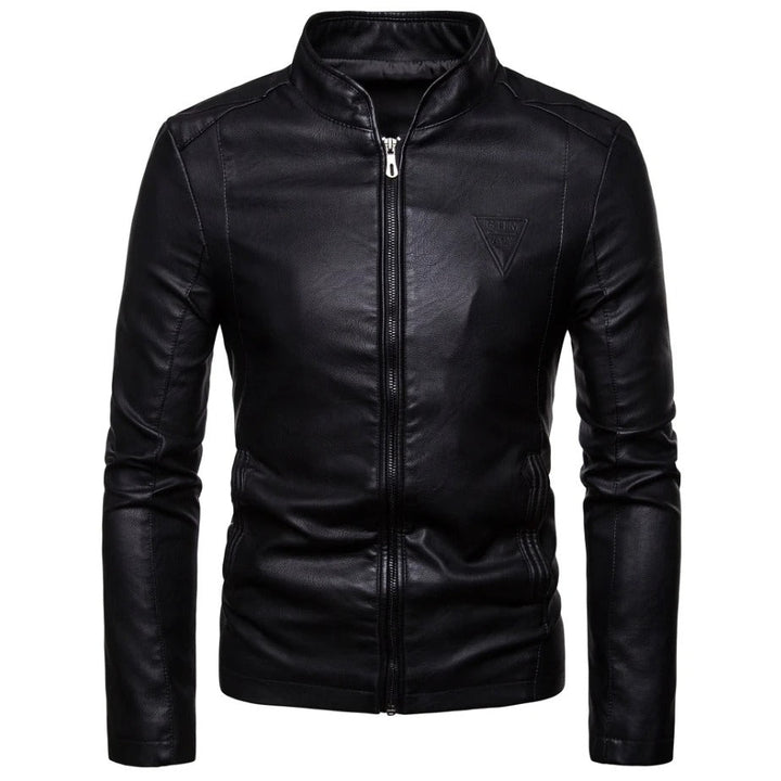 Mens Slim Faux Leather Jacket Classic Fit - BritishMode