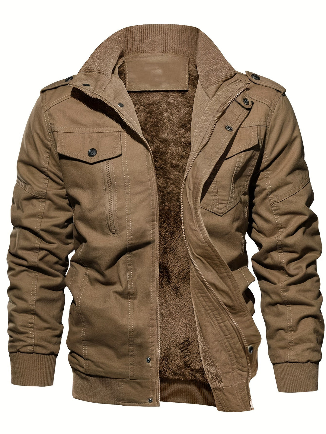 Mens Winter Parka Coat Waterproof Warm Fleece Lining - BritishMode