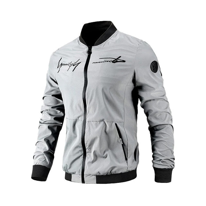 Mens Bomber Jacket Embroidered Transitional Weather