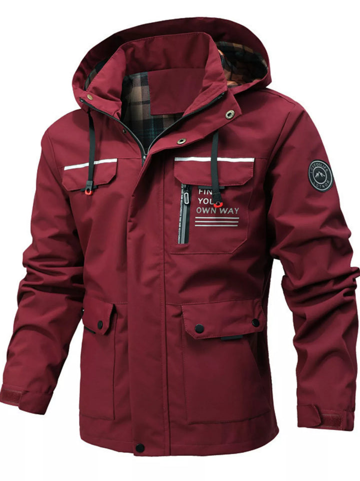 Unisex Waterproof Hooded Parka Jacket Large Size