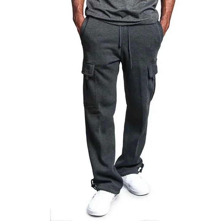 Mens Cargo Jogging Trousers Fleece Comfortable Fit