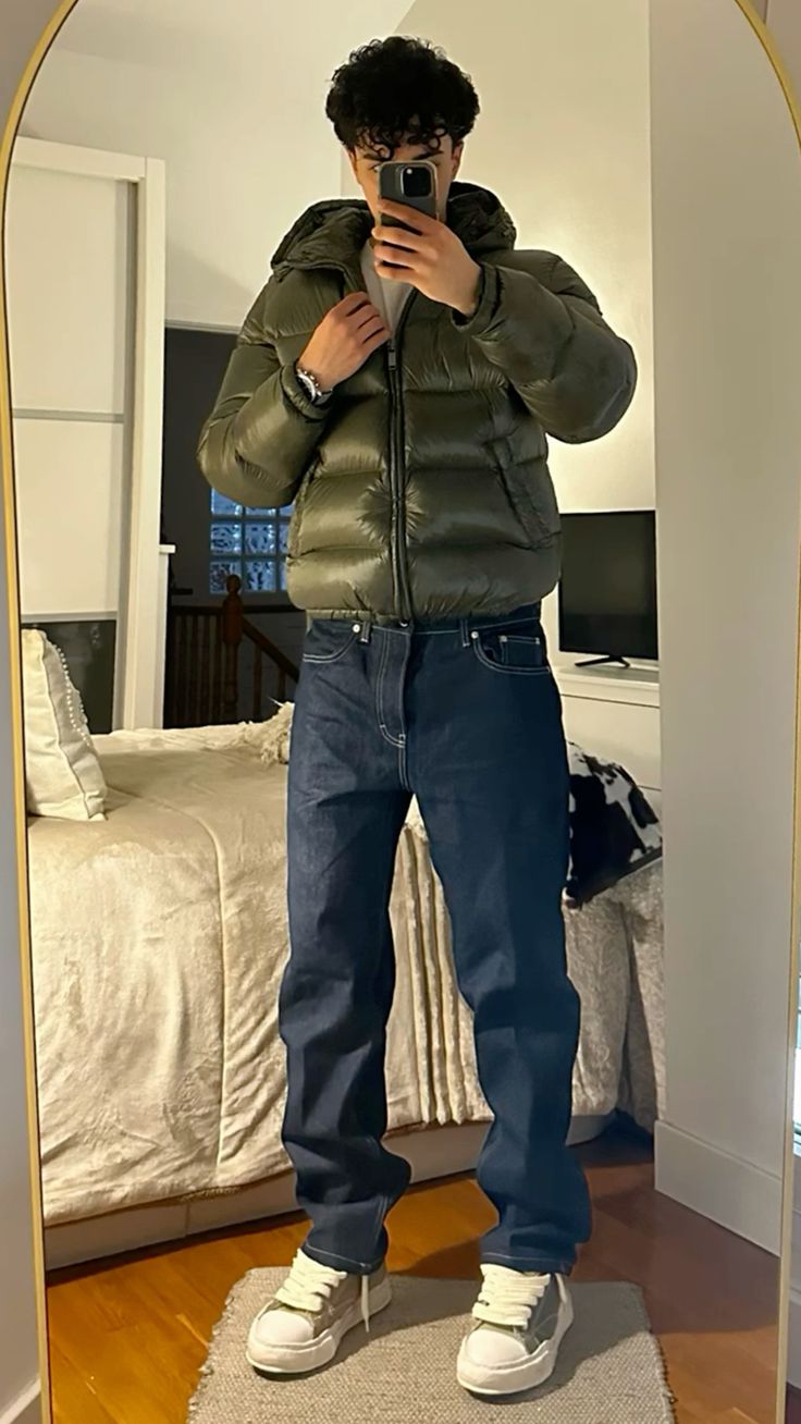 Mens Puffer Coat Waterproof Insulated Fit