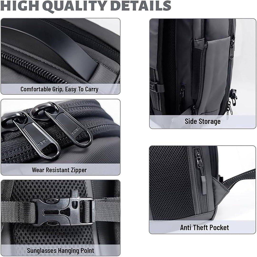Unisex Expandable Compression Travel Backpack with Anti-Theft Lock