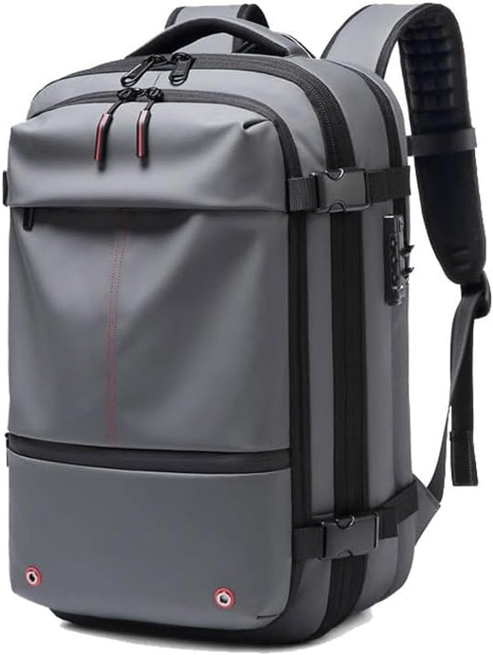 Unisex Expandable Compression Travel Backpack with Anti-Theft Lock