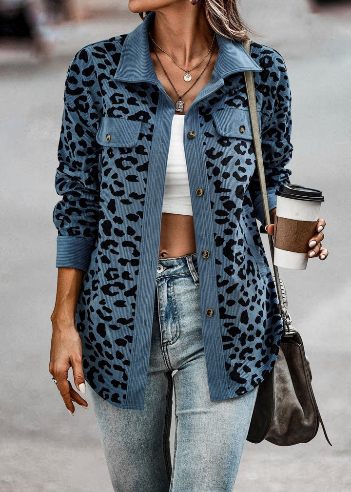 Womens Leopard Print Coat High Quality Spring Fit