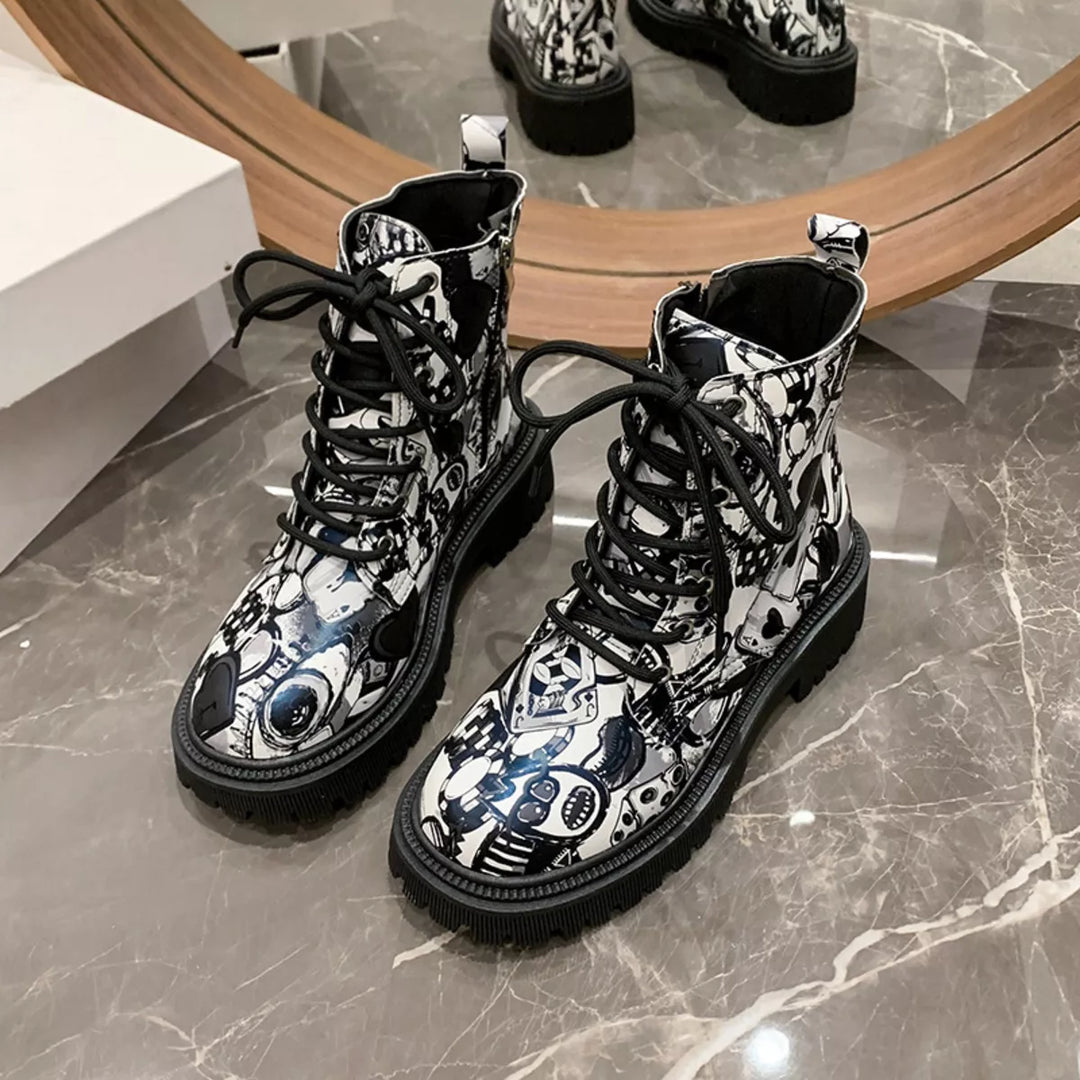 Unisex Military Style Boots Streetwear Design