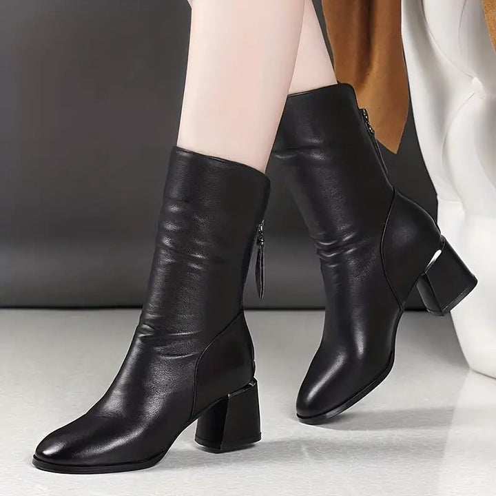 Womens Ankle Boots Leather Casual Fit - BritishMode