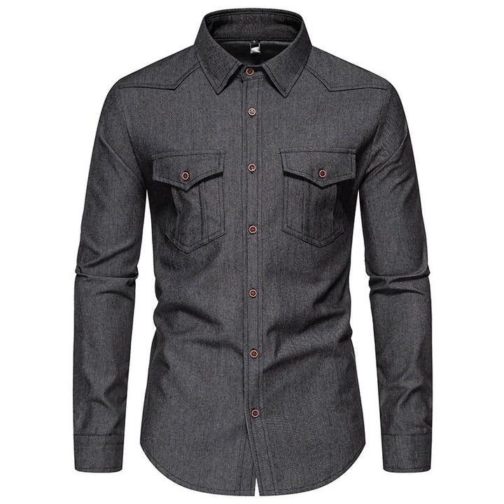 Mens Denim Shirt Classic Fit Stylish