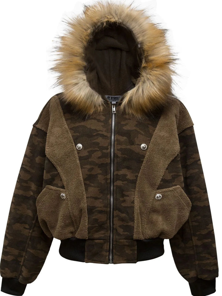 Unisex Waterproof Parka Jacket with Faux Fur Hood - BritishMode