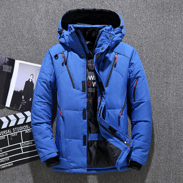 Mens Down Parka Jacket Waterproof Warm Hooded Outdoor