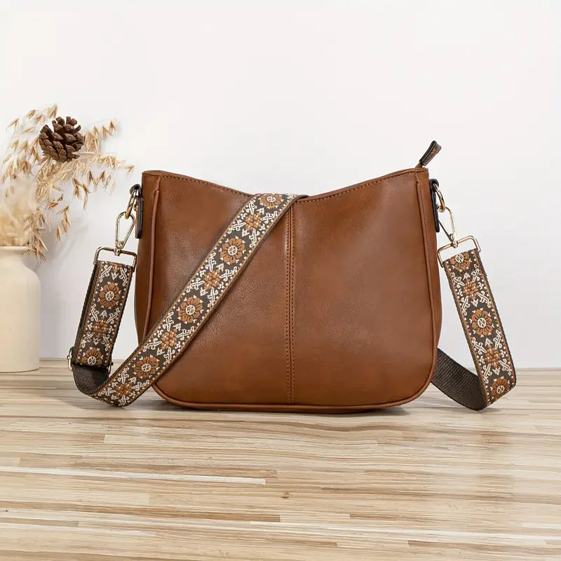 Womens Vegan Leather Shoulder Bag Stylish Crossbody - BritishMode