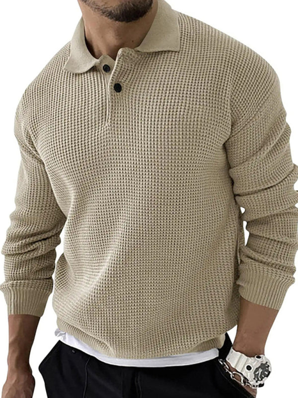 Mens Crew Neck Sweater Slim Fit Cotton