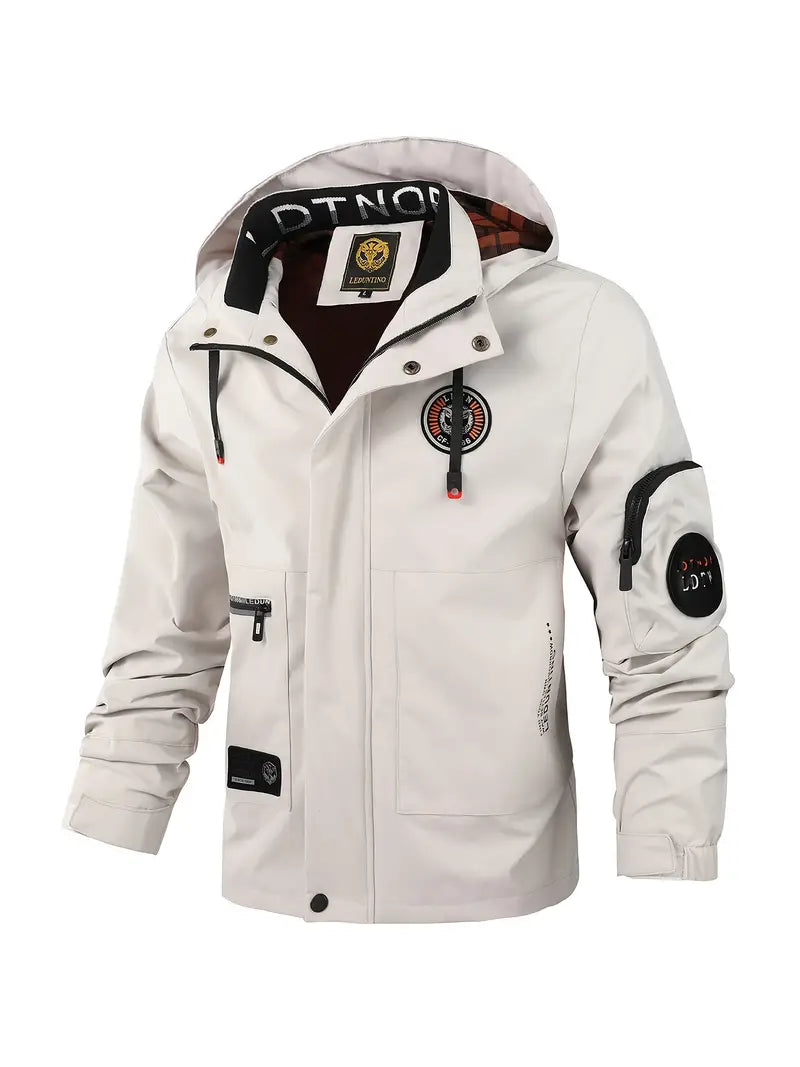 Mens Outdoor Jacket Waterproof Windproof Hooded - BritishMode