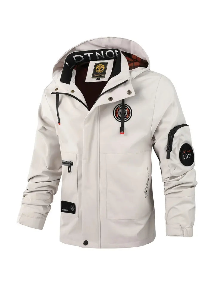 Mens Outdoor Jacket Waterproof Windproof Hooded - BritishMode