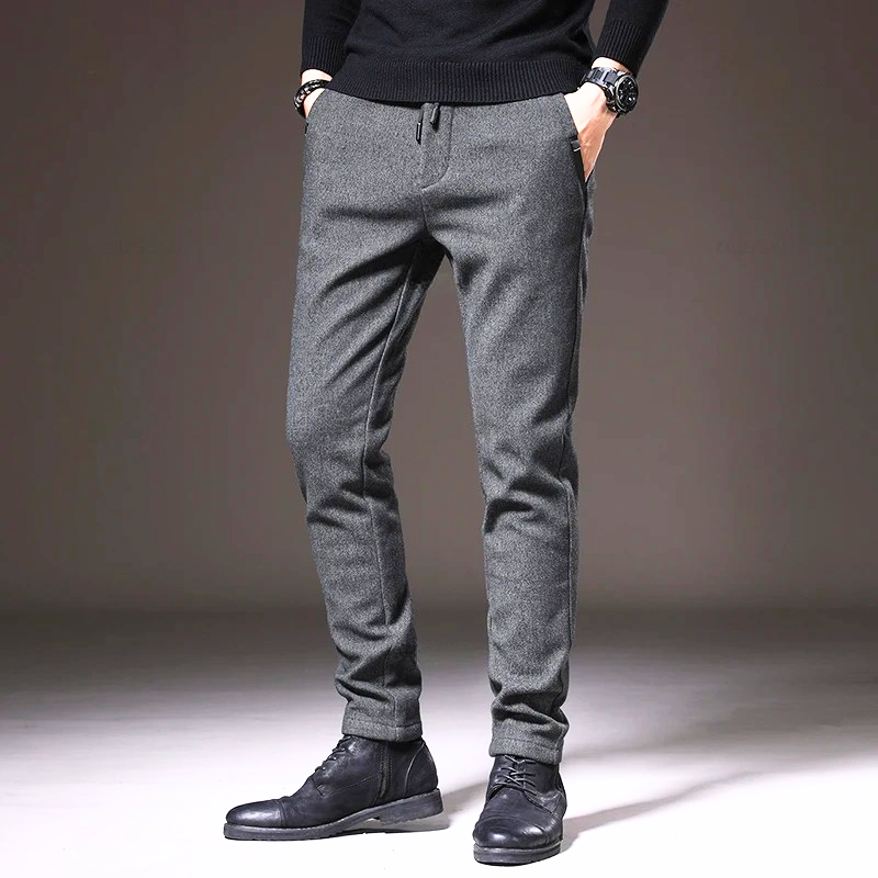 Mens Jogger Pants Elastic Waist Skinny Fit - BritishMode